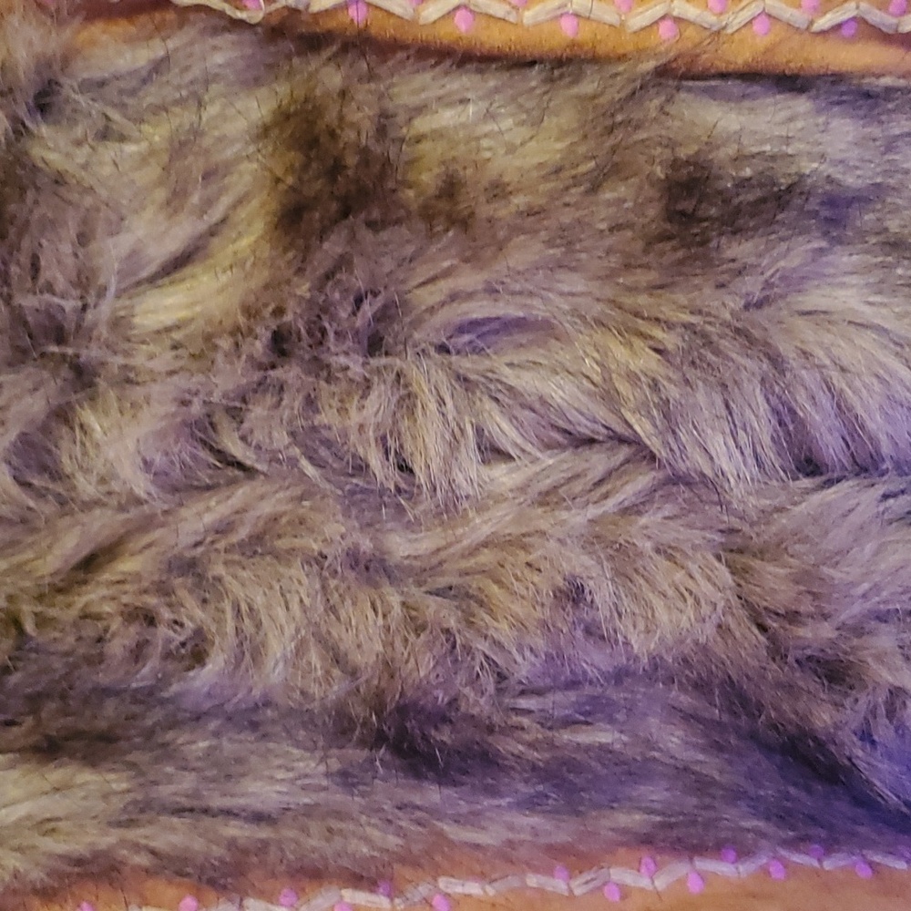 Y2K Embroidered Faux Fur Coat - Picture 3 of 13